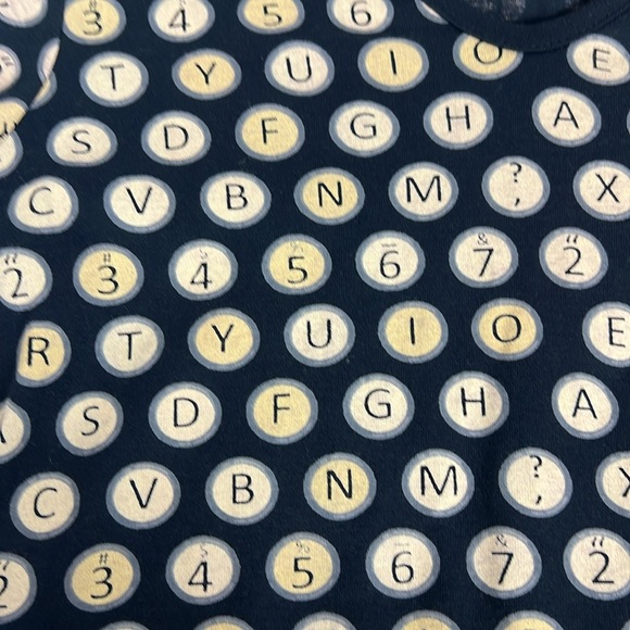 Svaha Sz 4 Dress Typewriter Novelty Print Organic Cotton Pockets Black EUC - Picture 3 of 10